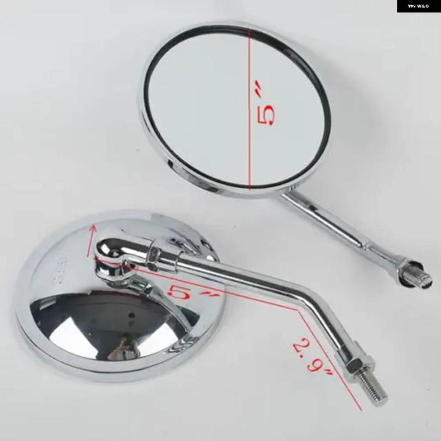 並行輸入品10MM リアビューミラー クローム ラウンド バイク ホンダ CB500 CB550 CB650 CB750 CB 200 250 350 400 ゴールドウィング 1000 1100 1200