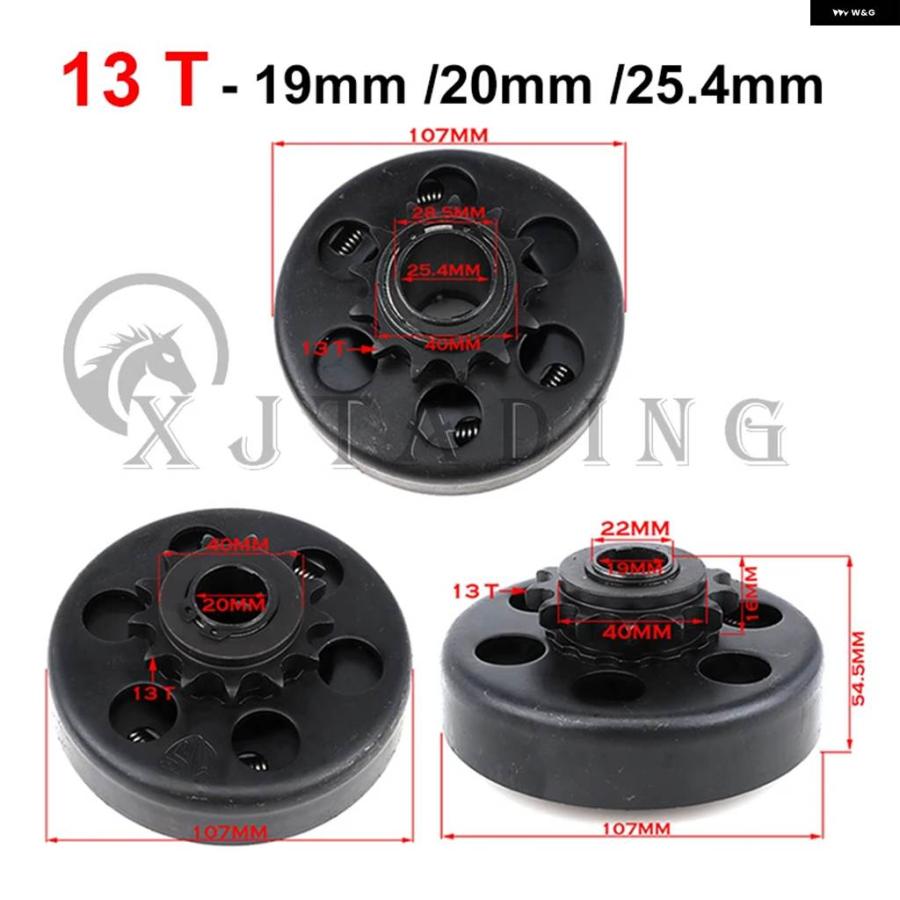 並行輸入品13Tトゥース遠心自動クラッチ3/4インチ20MM 25.4MM 428 チェーン GO FUNトロリーミニ バイク ATVカートクラッチドライブ スプロケット_4