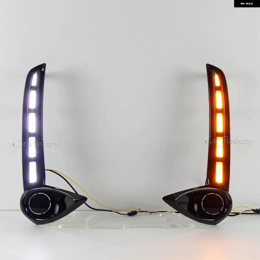 並行輸入品デイライト フォグランプ ウィンカー付き 車用LED デイ