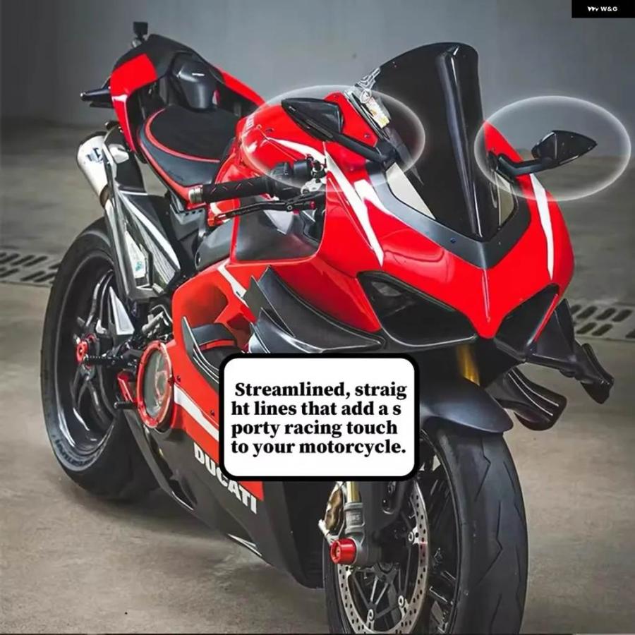 ブランド登録なし - 並行輸入品ドゥカティ PANIGALE V4S V4 PANIGALE V2 2018-2024 自動自転車 鏡鑑 LED ウィンカー 信号 折りたたみ 式 リアビュー バックミラー