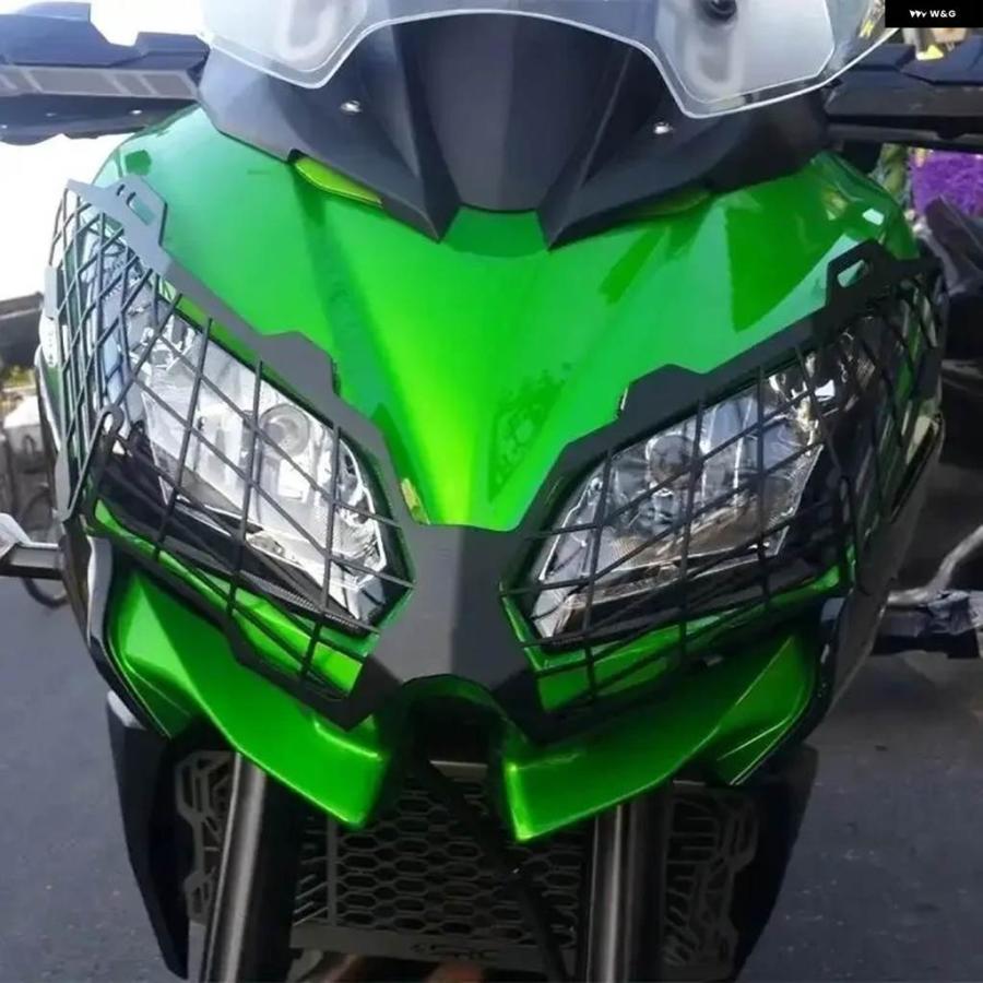 並行輸入品 カワサキ VERSYS 650 2015-2021 ヘッドランプ カバー グリル VERSYS1000 2015-2018 ヘッドライト ランプ グリル ガード_2