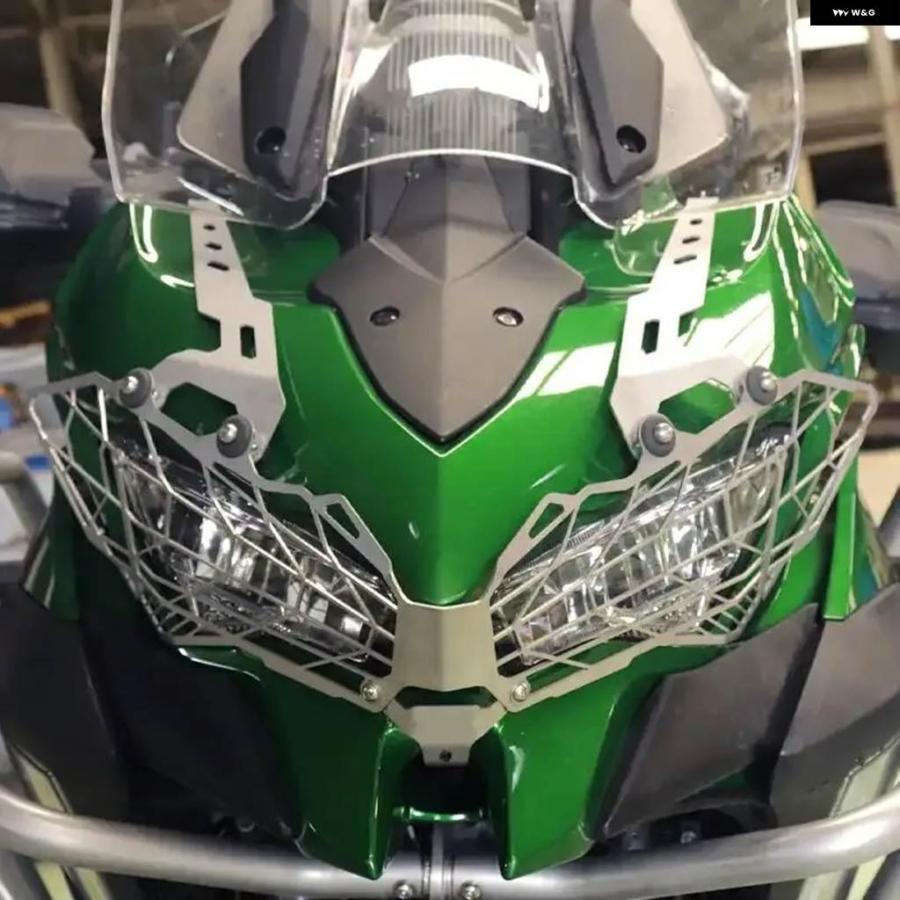並行輸入品 カワサキ VERSYS 650 2015-2021 ヘッドランプ カバー グリル VERSYS1000 2015-2018 ヘッドライト ランプ グリル ガード_5
