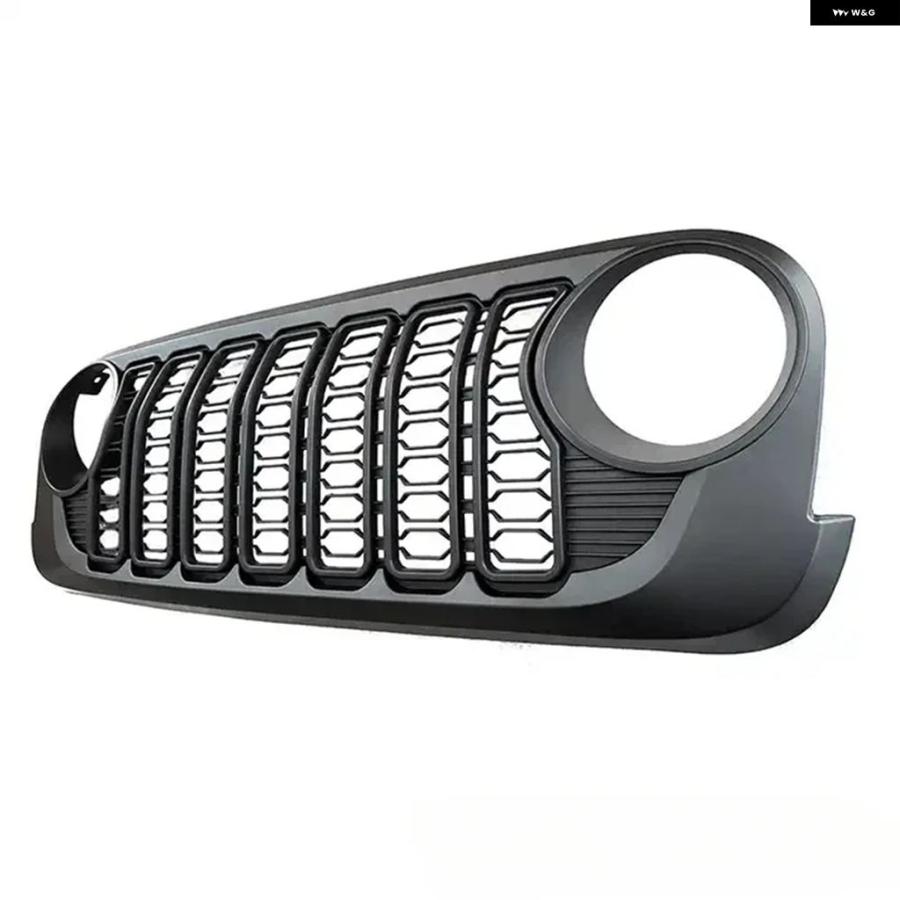 並行輸入品 ジープ J400 ラングラー JK JKU 2007 - 10 2011 14 2015 16 2017 ランツサン 2024 スタイル フロント バンパー メッシュ グリル | ブランド登録なし | 03