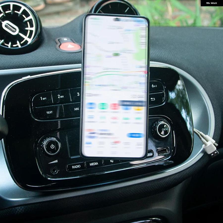 並行輸入品 メルセデススマート453フォーツーフォーフォー車用長方形マグネット式スマホ ホルダー /モバイル スタンド ブラケット 車内 1セット | ブランド登録なし | 03