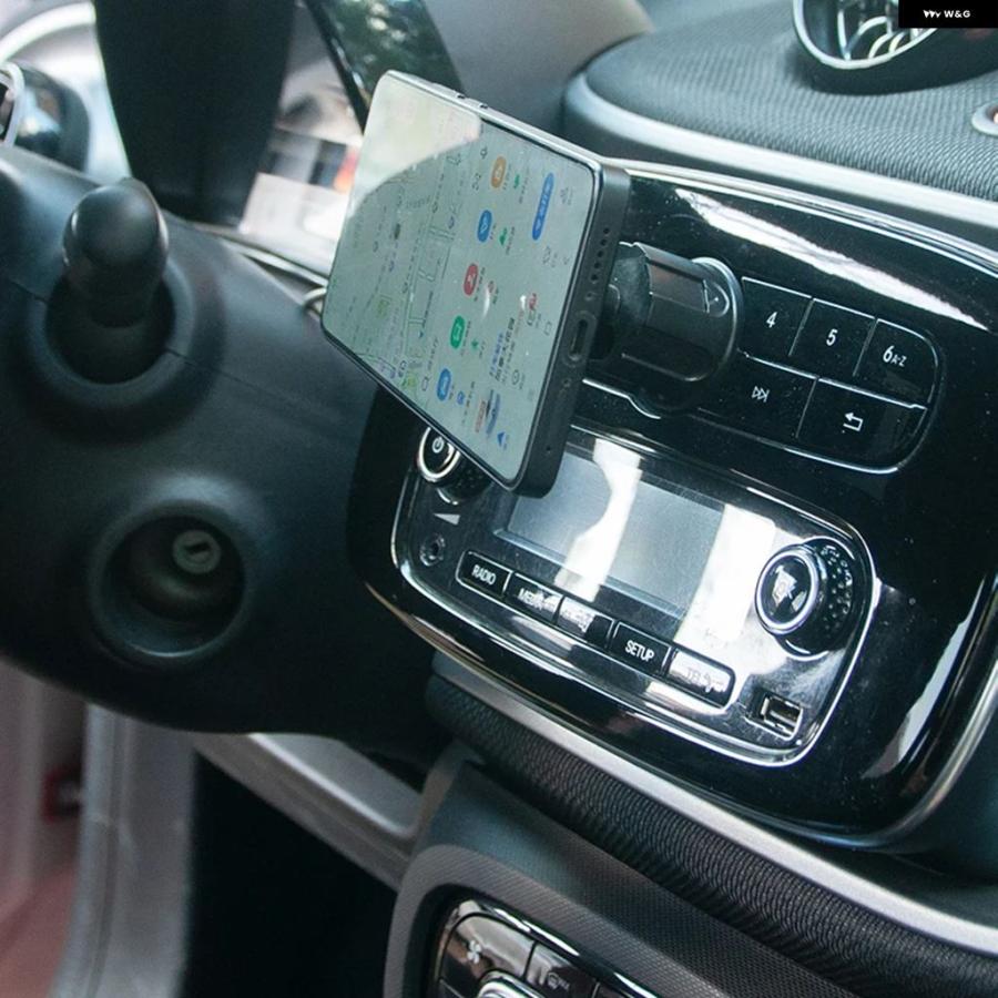 並行輸入品 メルセデススマート453フォーツーフォーフォー車用長方形マグネット式スマホ ホルダー /モバイル スタンド ブラケット 車内 1セット | ブランド登録なし | 05