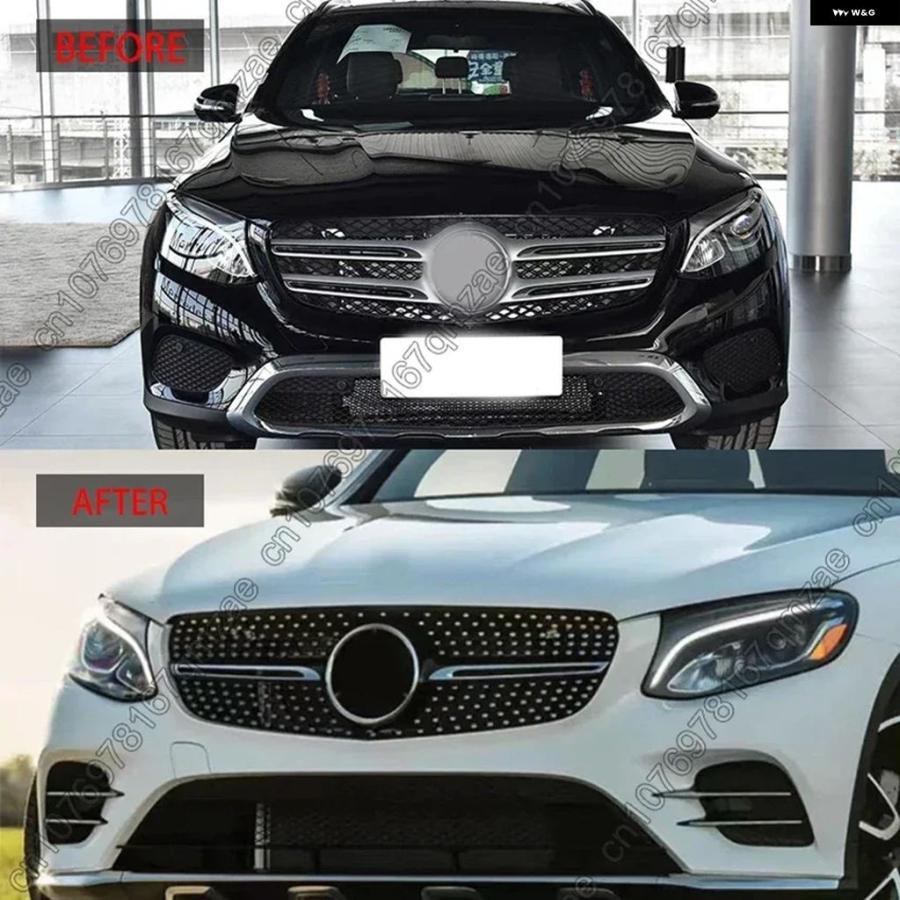 並行輸入品 メルセデス ベンツ X253 GLC クラス GLC43 フロント インレット メッシュ グリル ダイヤモンド スタイル グリッド 2015-2019 GLC250 GLC300 GLC350E | ブランド登録なし | 03