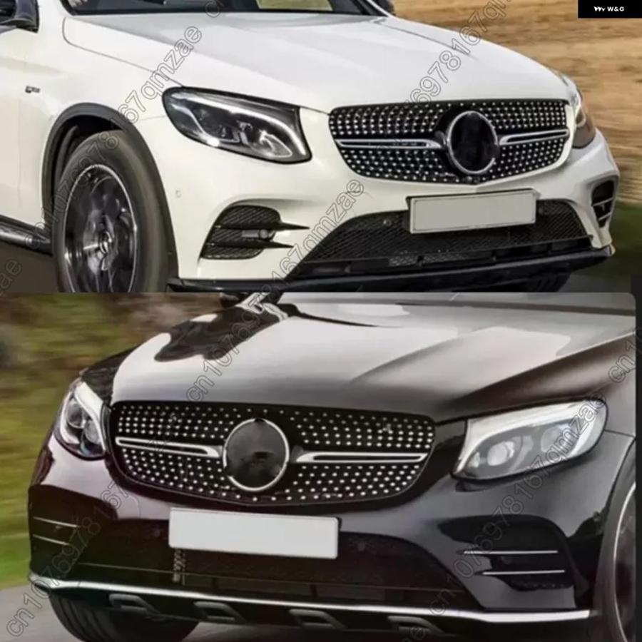 並行輸入品 メルセデス ベンツ X253 GLC クラス GLC43 フロント インレット メッシュ グリル ダイヤモンド スタイル グリッド 2015-2019 GLC250 GLC300 GLC350E | ブランド登録なし | 04