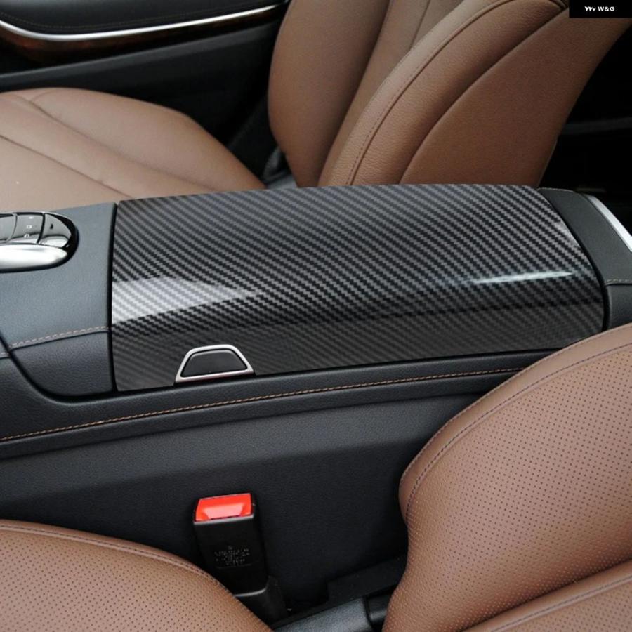 並行輸入品 メルセデス ベンツ W222 S クラス 2014-2019用 ABS カーボン インテリア センター コンソール アームレスト ボックス カバー トリム | ブランド登録なし