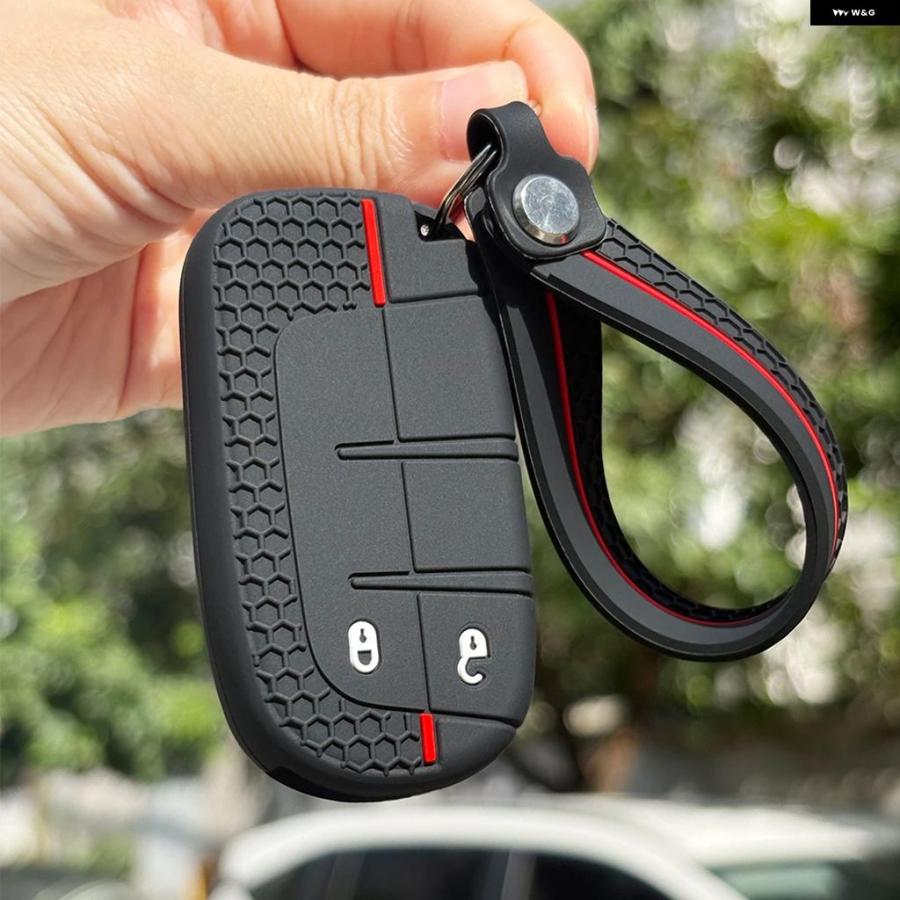 並行輸入品 ジープ ダッジ クライスラー チェロキー リミテッド グランドコンパス ジャーニー ヘルキャット 300C II キー ホルダー シリコンキー カバー | ブランド登録なし | 16
