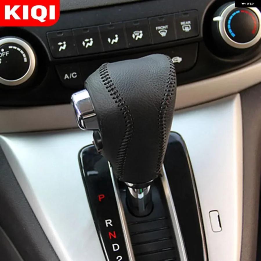 並行輸入品 ホンダ KIQI AT レザー シフト ノブカラー CRV CR-V 2007 - 2014 左ハンドル 車用 ノブ カバー プロテクター | ブランド登録なし | 07