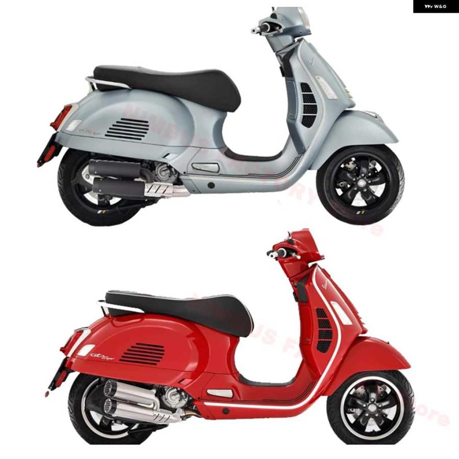 並行輸入品スリップオン VESPA GTS300 GTV 300 250 2009-2020 オートバイ バイク エキゾースト デュアルマフラー DBキラー ヒートシールド ミドルリンクの画像