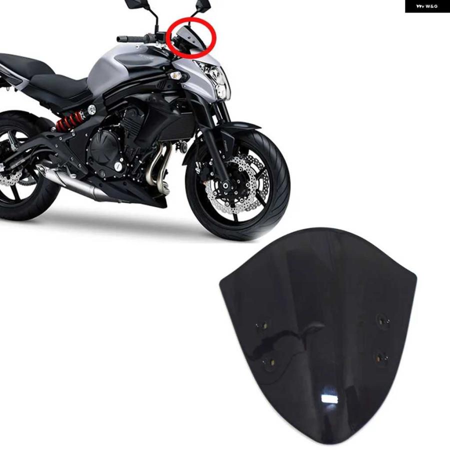 並行輸入品オートバイ バイク フロントガラス ウインドスクリーン ウインドデフレクター ウインドシャッター フロントガラス カワサキ ER-6N ER6N 2012 | ブランド登録なし