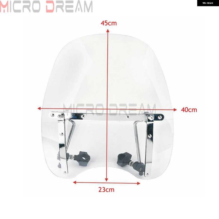 並行輸入品 カスタム オートバイ バイク 7/8インチ ハンドルバー デフレクタークロスボーン18インチクルーザー ウィンドスクリーン風防スクリーン_7