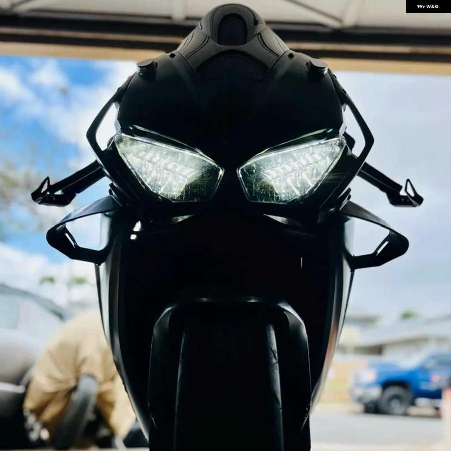 並行輸入品カワサキ ZX-10R 2017-21 オートバイ バイク フェアリング パーツキット 固定 ウィングレット エアロダイナミックウィング スポイラー | ブランド登録なし | 09