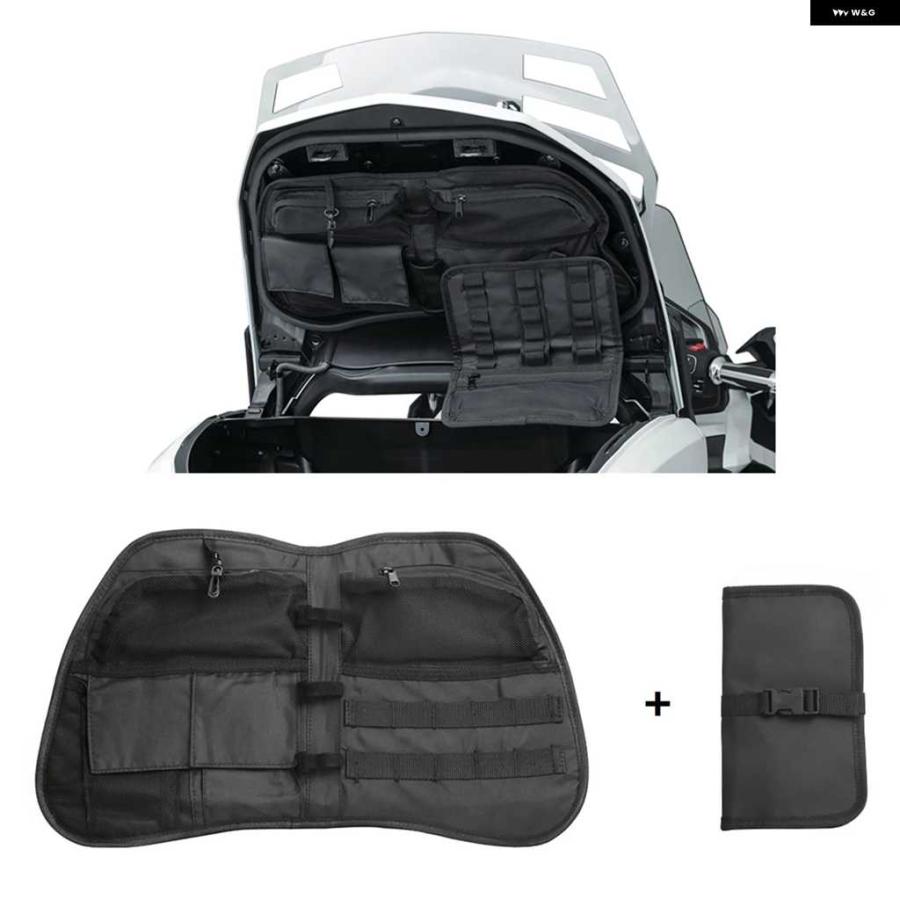並行輸入品ブラック トランク リッド オーガナイザー バッグ ラゲッジライナー ツールポーチ 収納 バッグ サドルバッグ ホンダ ゴールドウイング GL1800 | ブランド登録なし