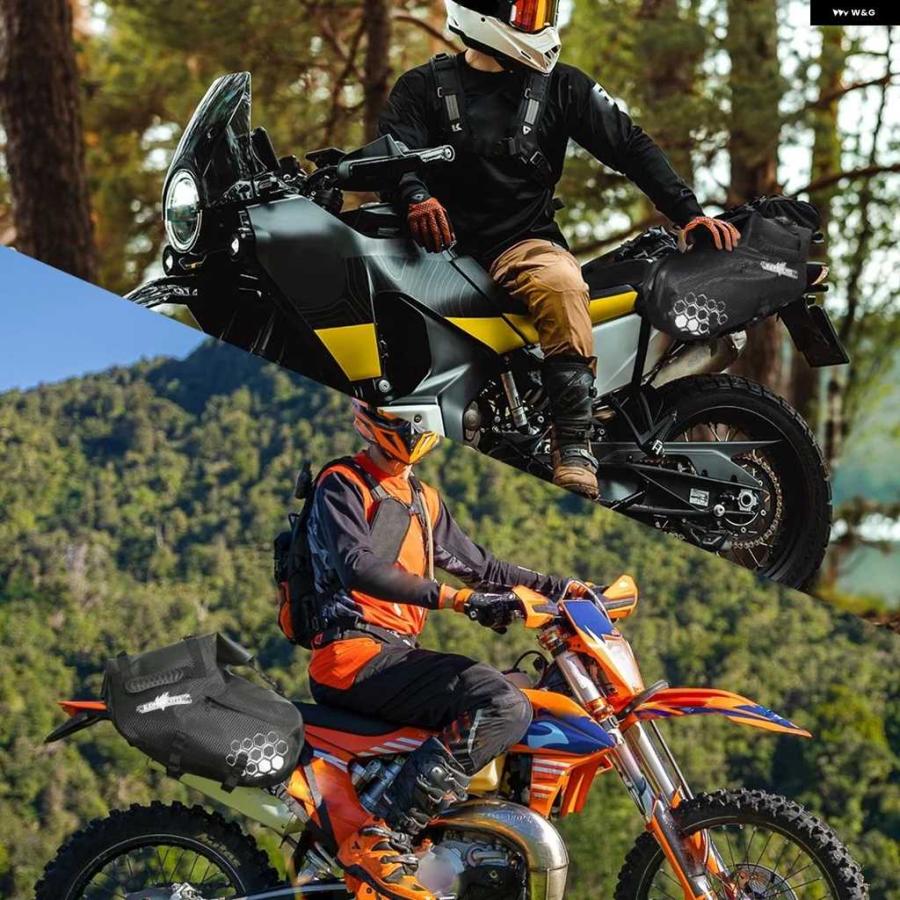 並行輸入品48L オートバイ バイク サドルバッグ 防水 ツーリング用 キャリア サイドバッグ ホンダ アフリカツイン CRF1100L CRF250R CRF300L CRF450R_7