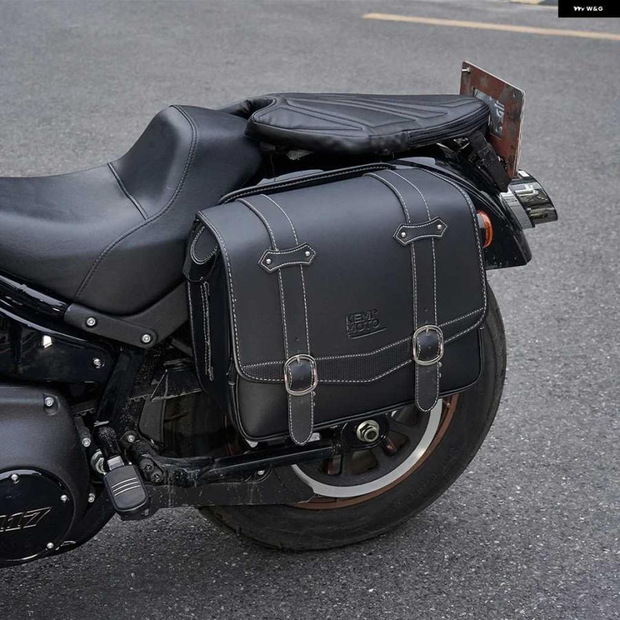 並行輸入品オートバイ バイク サドルバッグ ツールバッグ PUレザー 20L