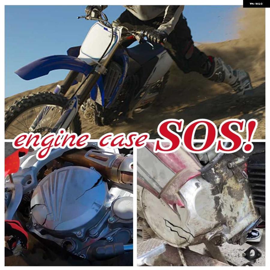 並行輸入品オートバイ バイク エンジン 点火 クラッチカバー ケースガード プロテクター カワサキ KLX250 KLX250S KLX250SF KLX300 KLX300R KLX300SM | ブランド登録なし | 03