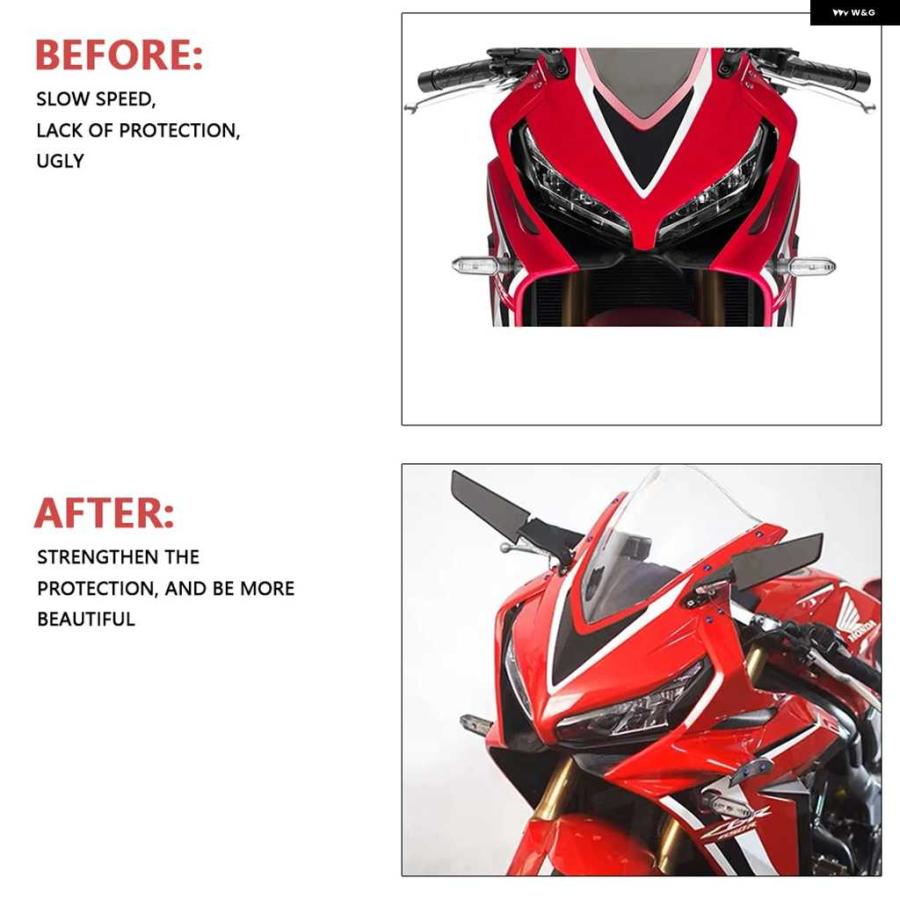 ブランド登録なし - 並行輸入品ホンダ CBR650R 自動二輪車 自動二輪車 舞台の袖 取りまかなう 一揃いの道具 くっ付ける ウィングレット CBR650 フェアリング ウィングレット エアロダイナミックウ