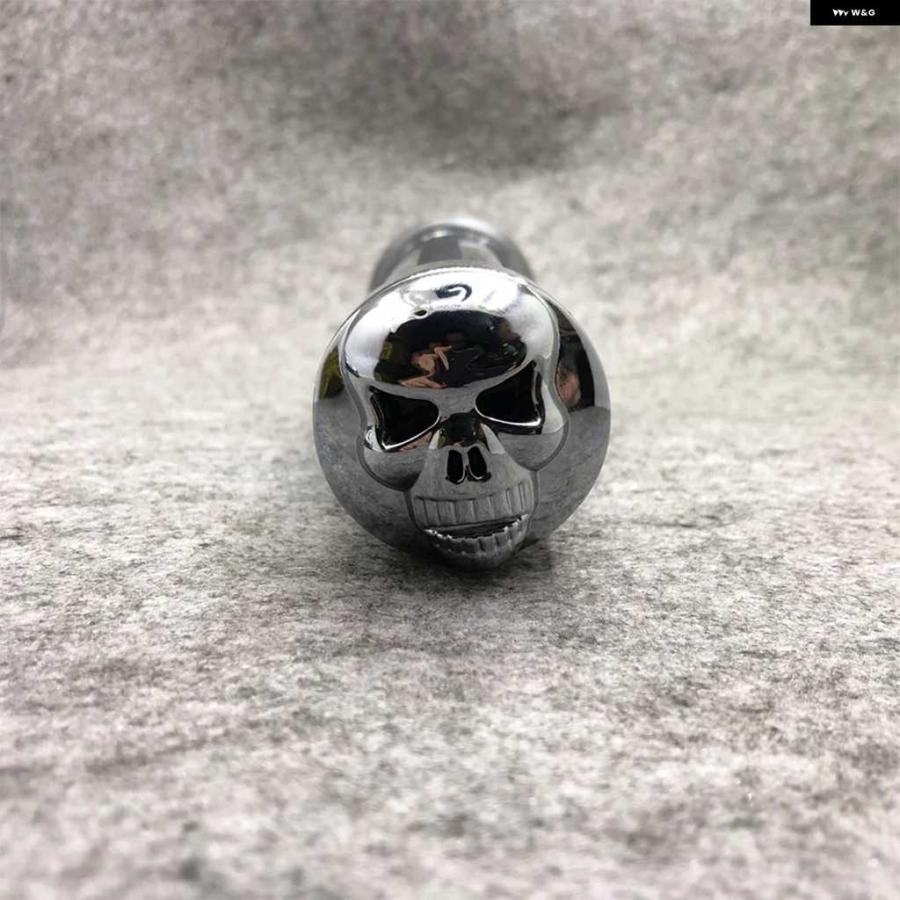並行輸入品25MMクローム オートバイ バイク ハンドルバー スカル バーエンド オートバイ バイク ハンド グリップ カワサキ バルカン スズキ ハーレー ダ | ブランド登録なし | 02