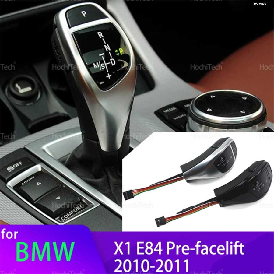 並行輸入品BMW X1 E84 プレフェイスリフト 2010-2011 LED PUレザー シルバーブラック 車内アクセサリー ギア シフト レバー ノブ サムタイプ | ブランド登録なし | 03