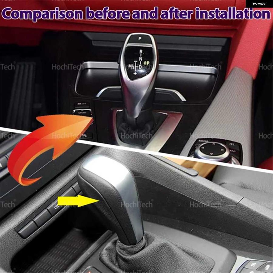 並行輸入品BMW X1 E84 プレフェイスリフト 2010-2011 LED PUレザー シルバーブラック 車内アクセサリー ギア シフト レバー ノブ サムタイプ | ブランド登録なし | 07