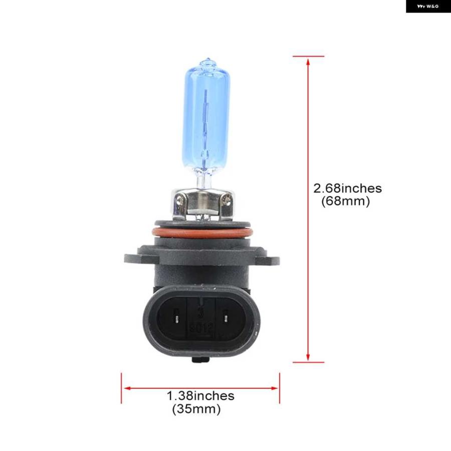 並行輸入品2X 9012 HIR2 9012 LL ハロゲンヘッドランプ ヘッドライトバルブ 12V 55W 6500K キセノンルック ホワイトペア ブルーガラス カースタイリング | ブランド登録なし | 01