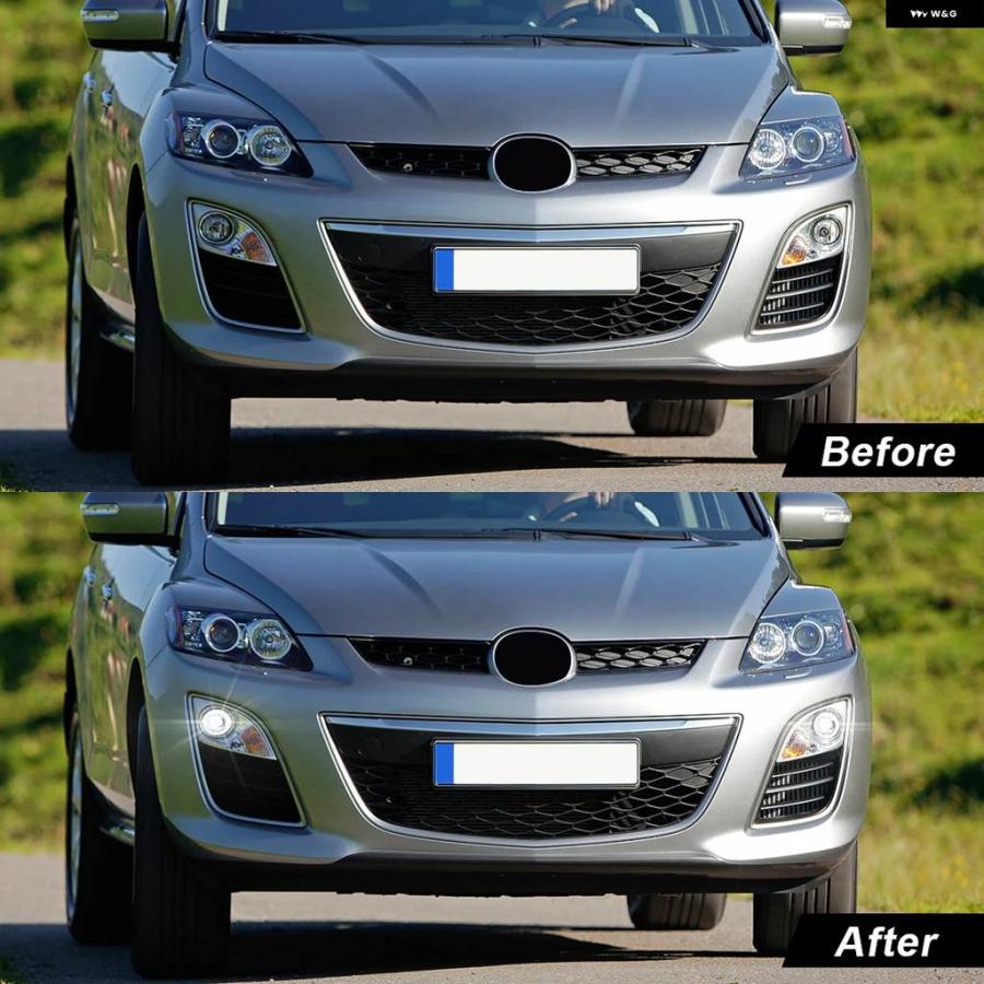 並行輸入品車用LED エンジェルアイズ フォグランプ アセンブリ マツダ 2 3 6 CX-5 CX-7 CX-8 CX-9 RX-8 MX-5 2004-2017 ヘッドライト デイタイム ランニ | ブランド登録なし | 08