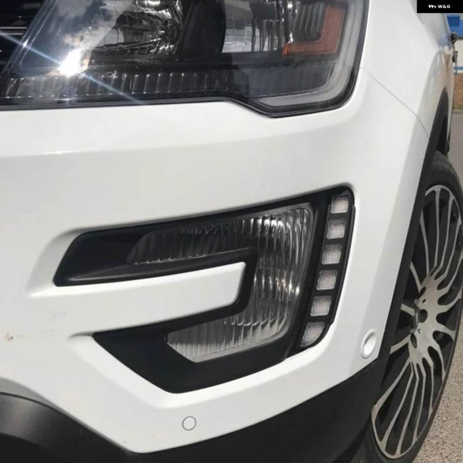 並行輸入品12V LEDデイライト フォード エクスプローラー 2016 2017 イエローシグナルカー ヘッドライト デイタイム ランニングライト DRL オート | ブランド登録なし | 03