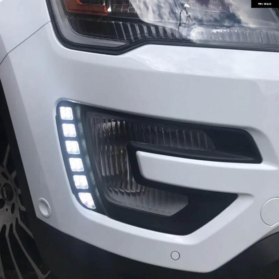並行輸入品12V LEDデイライト フォード エクスプローラー 2016 2017 イエローシグナルカー ヘッドライト デイタイム ランニングライト DRL オート | ブランド登録なし | 04