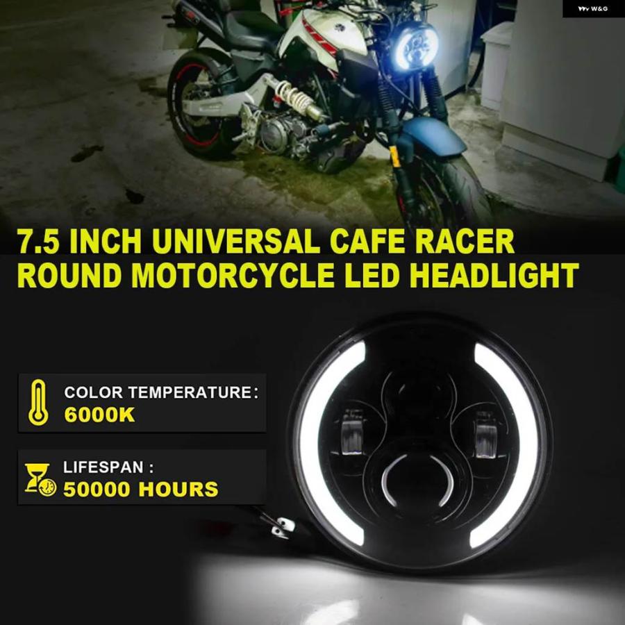 並行輸入品 7.5インチラウンド ヘッドライト ホンダ 7インチLED オートバイ ヘッドライト カスタム パーツ アクセサリーの画像