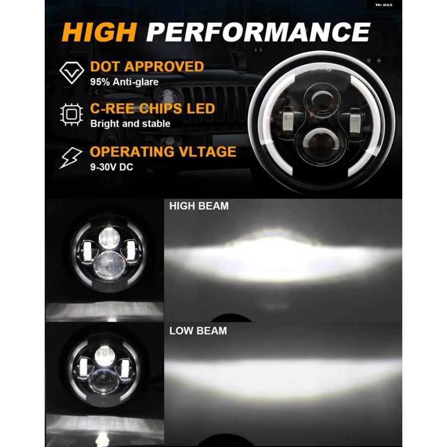 並行輸入品 7.5インチラウンド ヘッドライト ホンダ 7インチLED オートバイ ヘッドライト カスタム パーツ アクセサリーの画像