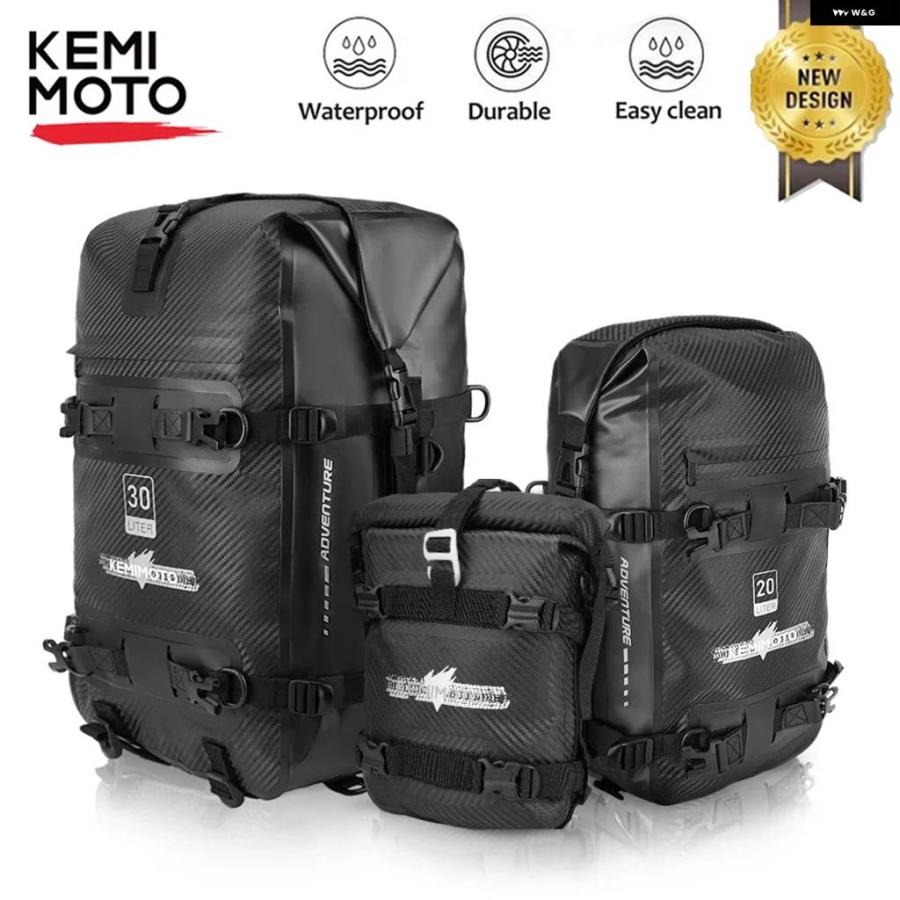 並行輸入品 30L バイク バンパー バッグ モトクロス フレーム クラッシュ バー 防水 バッグ リペアツール 収納 バッグ テールパック ラゲッ_9