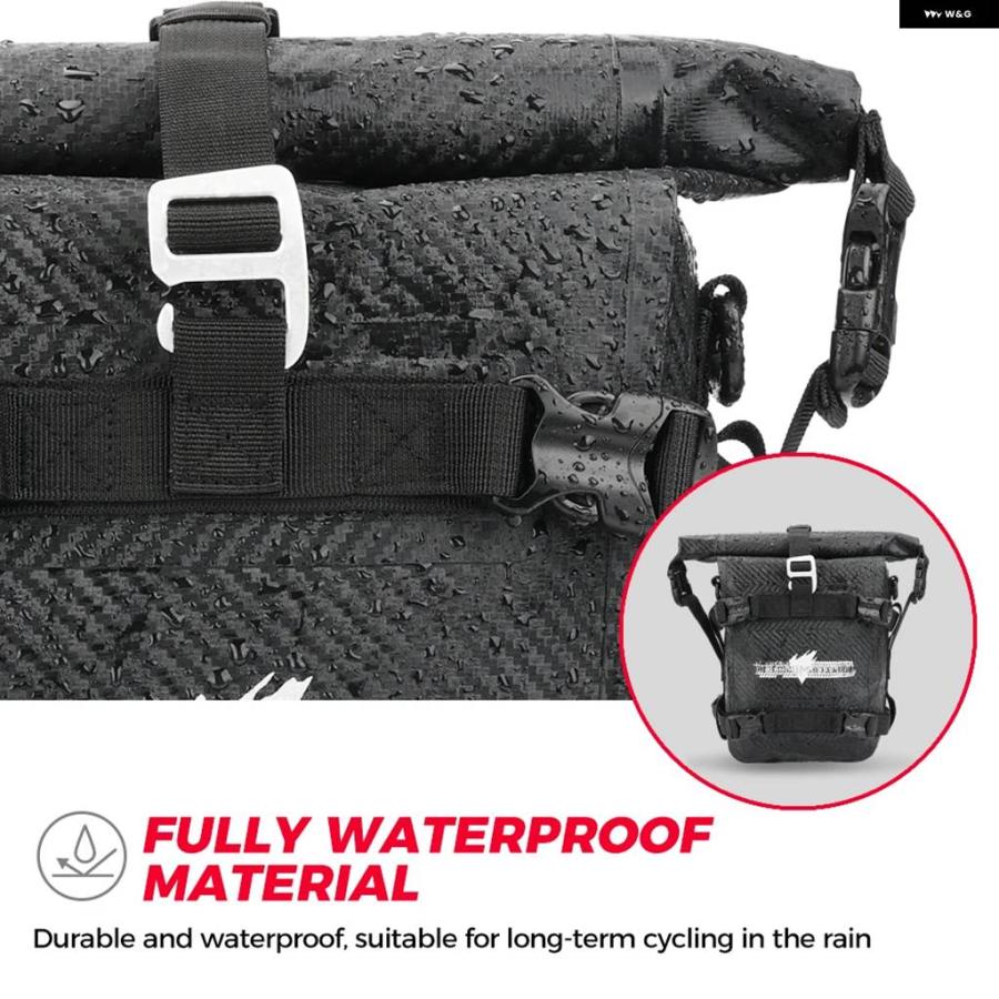 並行輸入品 30L バイク バンパー バッグ モトクロス フレーム クラッシュ バー 防水 バッグ リペアツール 収納 バッグ テールパック ラゲッ_11