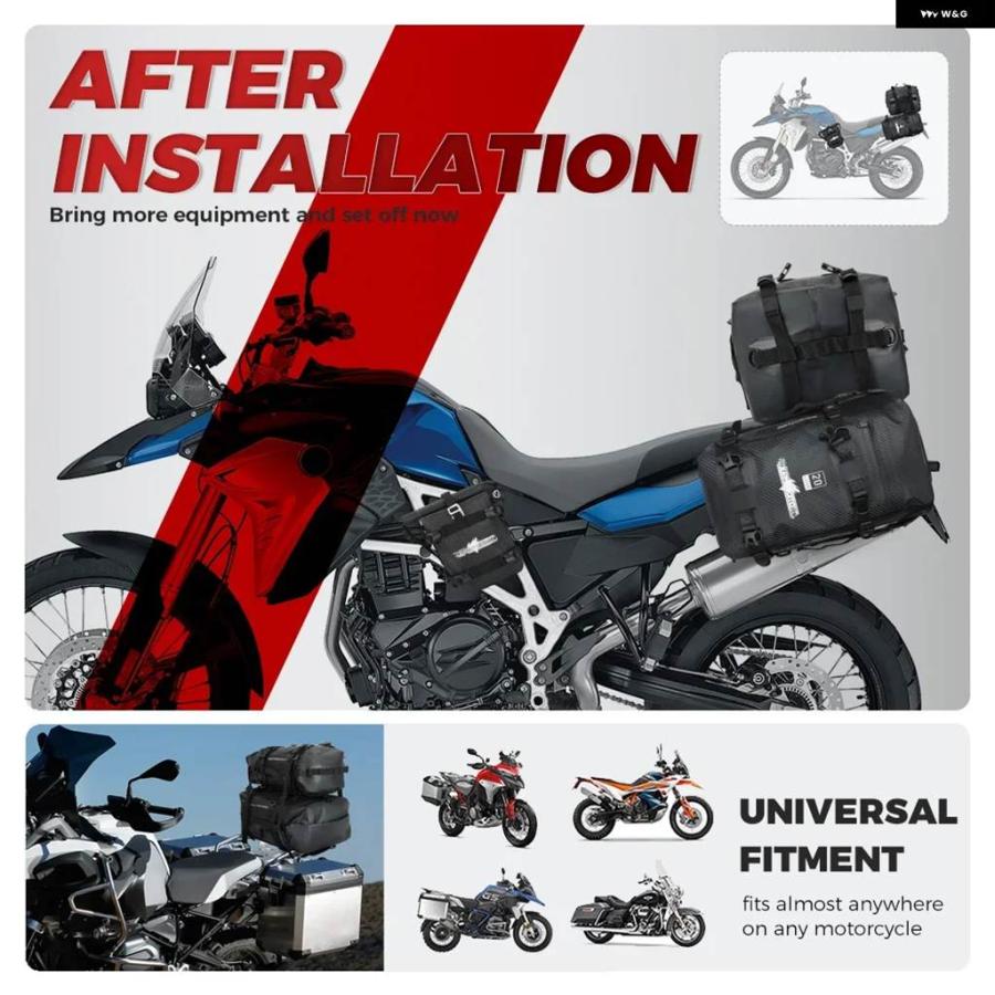 並行輸入品 30L バイク バンパー バッグ モトクロス フレーム クラッシュ バー 防水 バッグ リペアツール 収納 バッグ テールパック ラゲッ_13