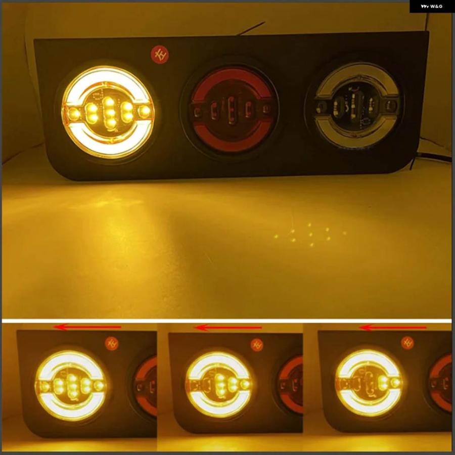 並行輸入品 防水 トラック LED リア テールライト トレーラー ハザード灯 リア テールライト フォグランプ テールライト トラッの画像