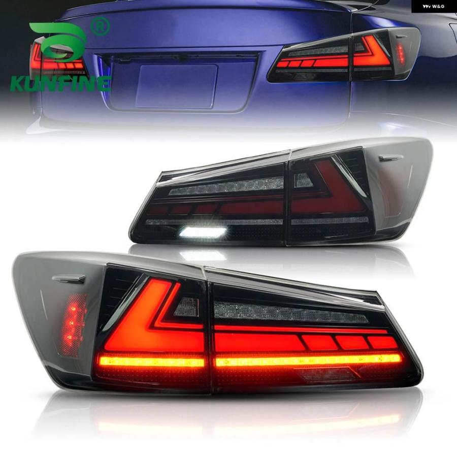 並行輸入品 レクサス IS250 IS300 IS350 ISF 2006-2012 車用 テールライト アセンブリ LED ウィンカーライト DRL ブレーキ リバの画像