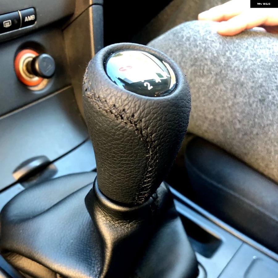 並行輸入品 レザー 5/6速 ギア シフト ノブ マツダ 3 BK BL 5 CR CW 6