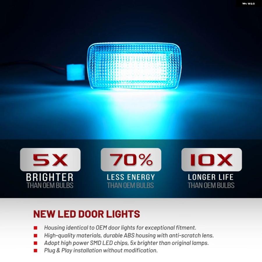 ブランド登録なし - 並行輸入品 LEDフットウェルライト室内ドアライトレクサスESRXLSNXISLX トヨタ プリウスランドクルーザー カムリ86 スバル BRZ用 81230-11030