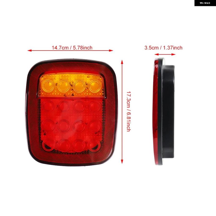 ブランド登録なし - 並行輸入品 12V LED 貨物自動車 照明ランプ テールランプ ジープ ラングラー TJ YJ CJ 貨物自動車 トレーラ小舟赤/黄ともし火役立つこと