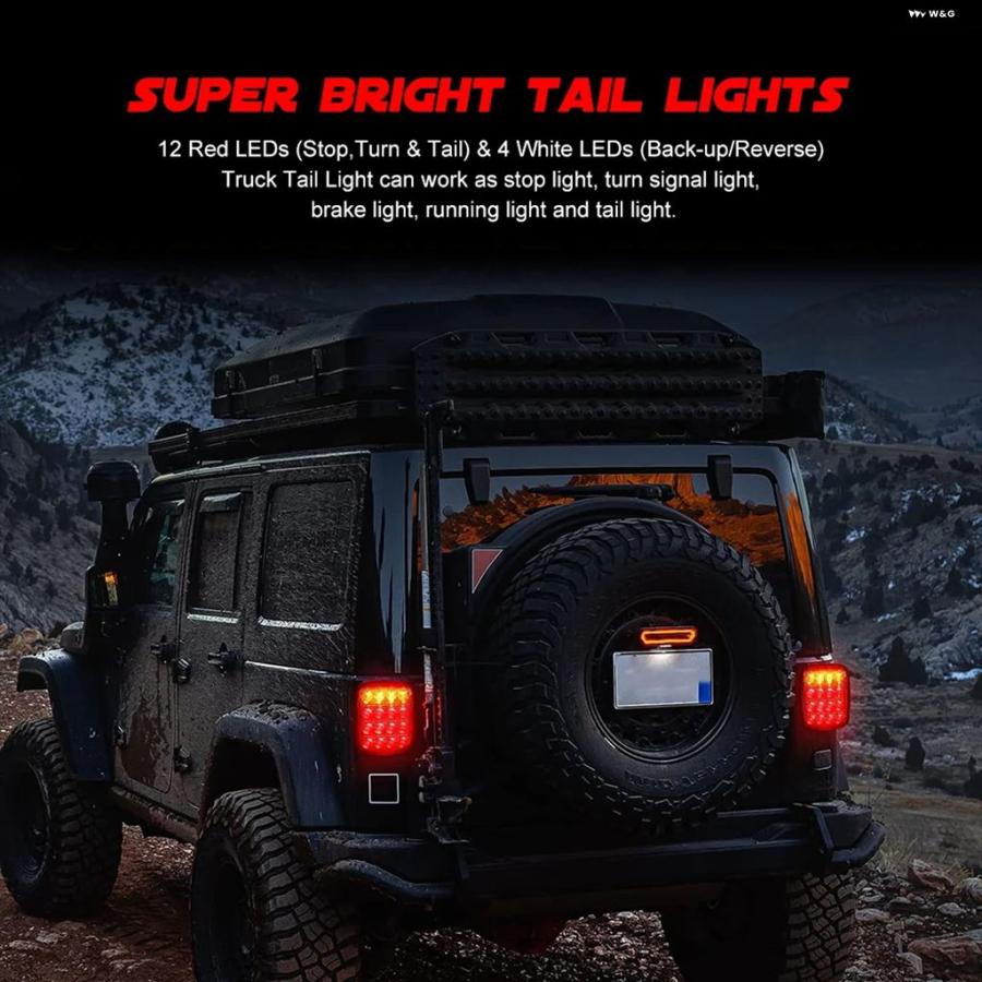 ブランド登録なし - 並行輸入品 12V LED 貨物自動車 照明ランプ テールランプ ジープ ラングラー TJ YJ CJ 貨物自動車 トレーラ小舟赤/黄ともし火役立つこと