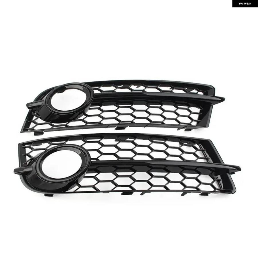 並行輸入品 ハニカムメッシュ 六角形 フォグランプ グリル アウディ TT 8J 2006-2014 フロント バンパー ライト グリル カバー_5