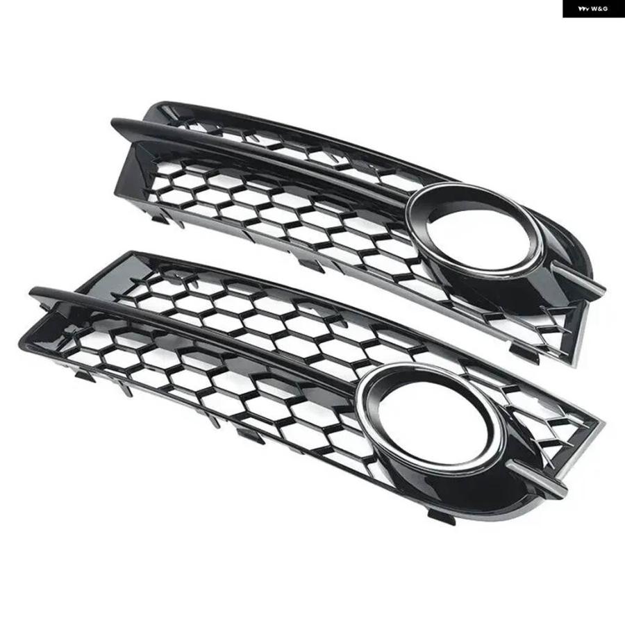 並行輸入品 ハニカムメッシュ 六角形 フォグランプ グリル アウディ TT 8J 2006-2014 フロント バンパー ライト グリル カバー_6