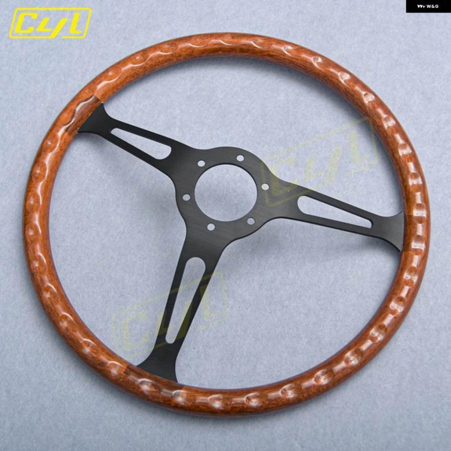 並行輸入品 15インチ 380MM クラシック ウッド スタイル ステアリングホイール ヴィンテージ レトロ スポーツ ステアリングホイール カー_5