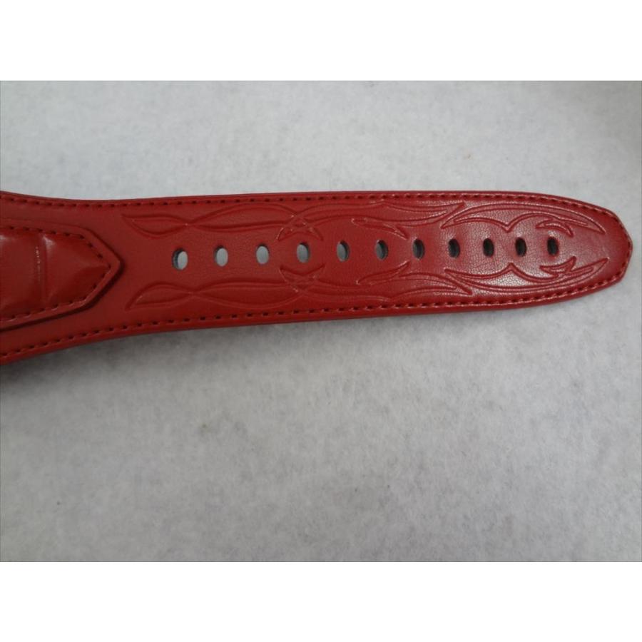 CASIO 純正 レザーバンド G-300L-4AV 腕時計ベルト 赤色 赤 レッド