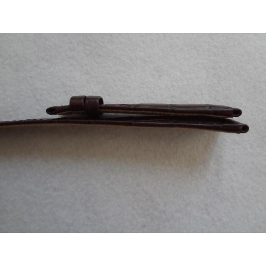 Citizen 純正 腕時計ベルト カンパノラ 深緋 CTR57-1001用 21mm クロコダイル レザーバンド 茶色 茶 カンパノラ 深緋 CTR57 1001用 21mm クロコダイル レザーバンド 茶色