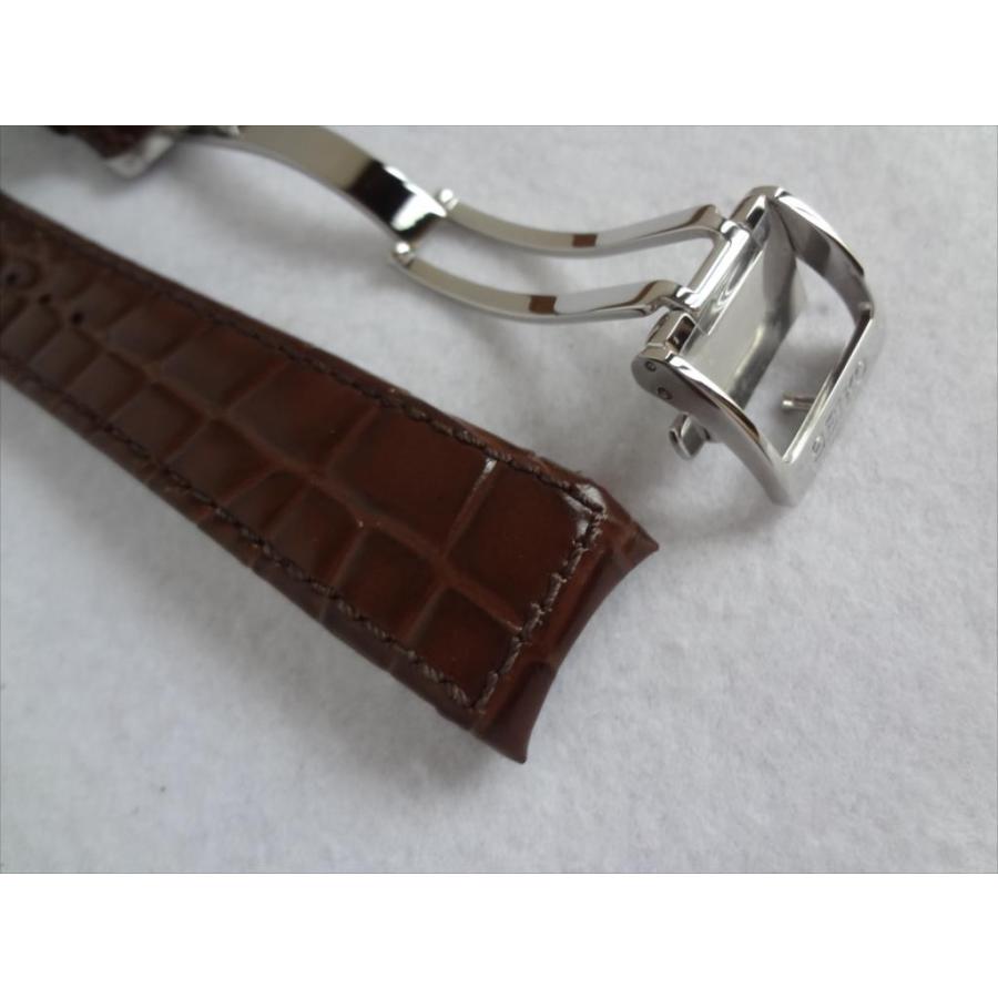 Seiko 純正 腕時計 バンド SRX004 SPC059JC SNP023用 レザーベルト 茶