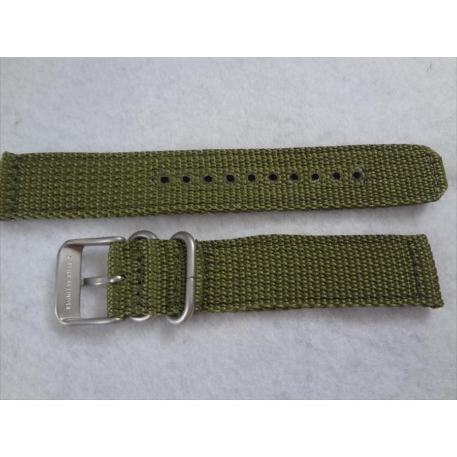 ☆在庫有 Seiko 純正 ベルト SNK805用 ナイロン 腕時計 バンド18mm 緑