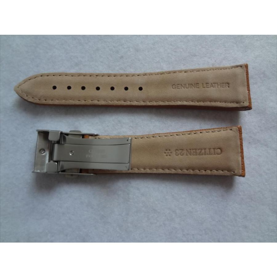 Citizen 純正 腕時計ベルト 23mm AS4020-44B 用レザーバンド 茶色 茶