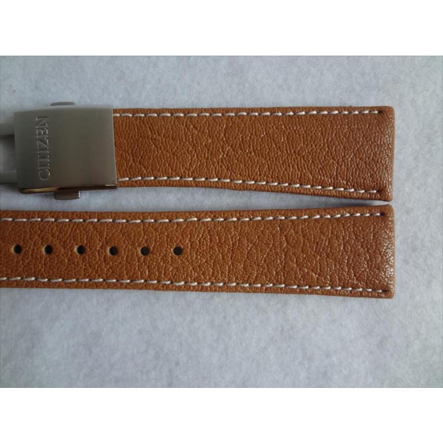 Citizen 純正 腕時計ベルト 23mm AS4020-44B 用レザーバンド 茶色 茶